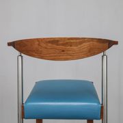Set of 4 postmodern leather dining chairs, Italy, 1990s