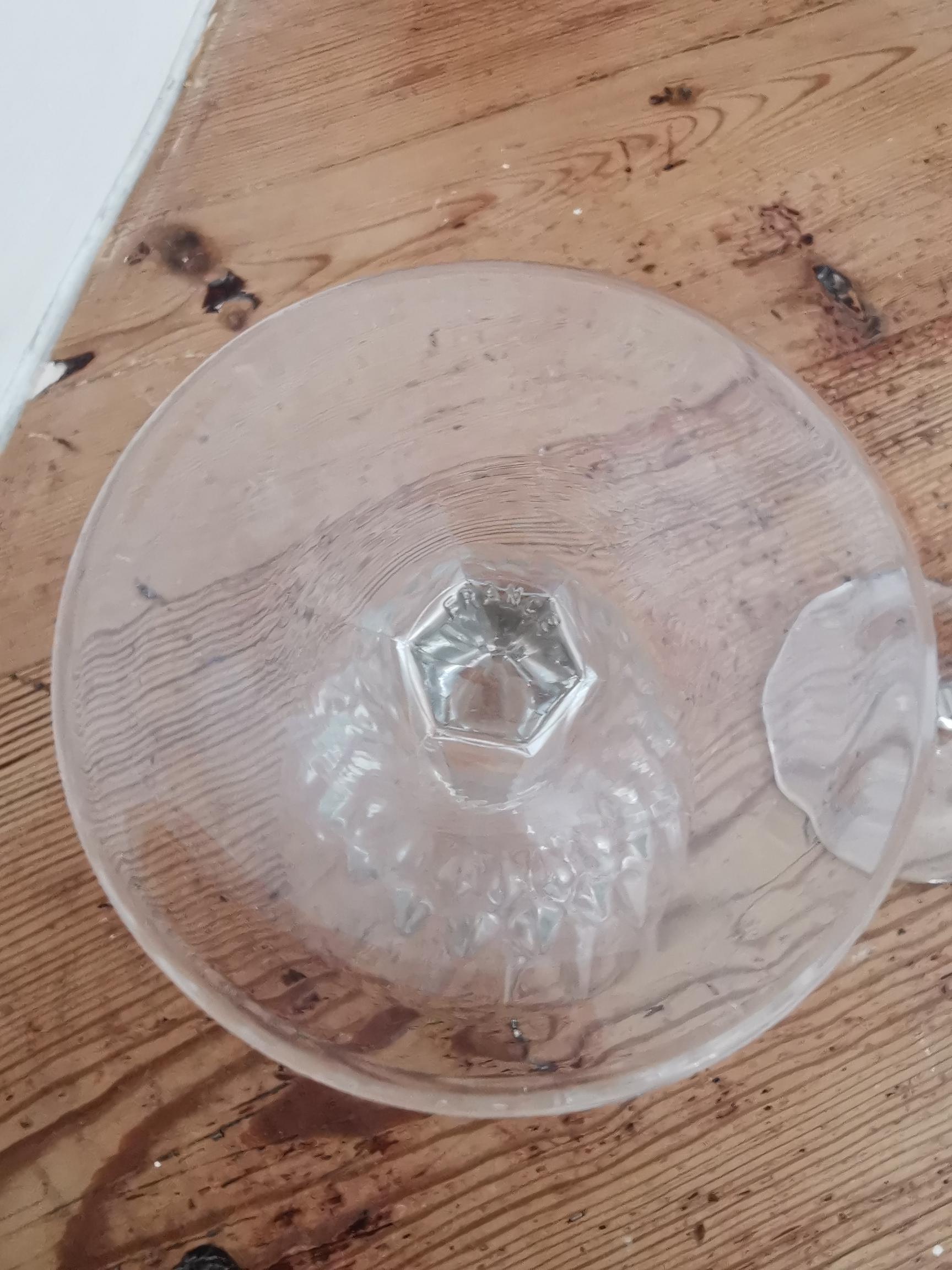 Service of 6 glasses of chiseled water