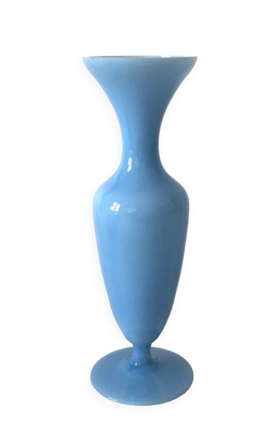Opaline vase on foot