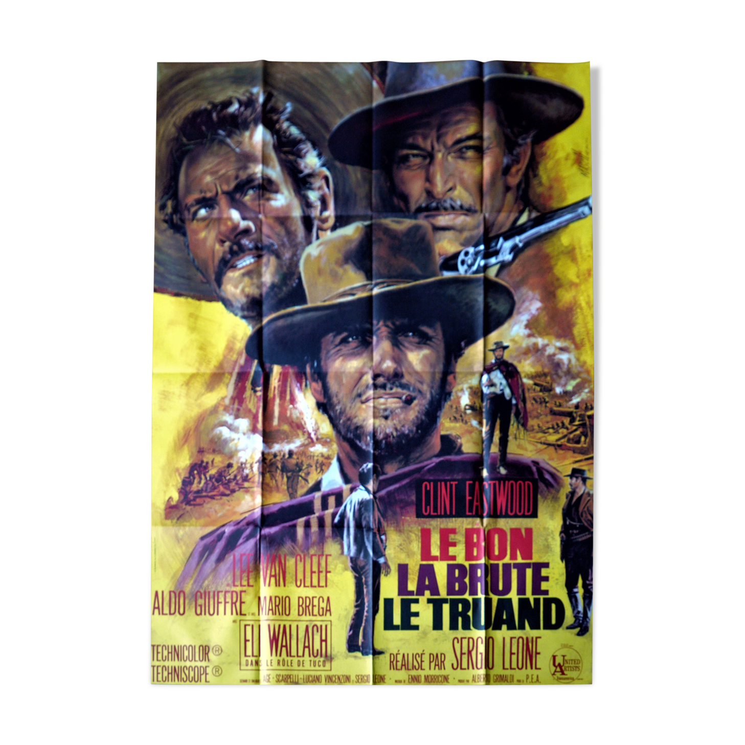 The Good, the Brute and the Bad  - original movie poster- Sergio Leone