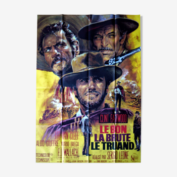 The Good, the Brute and the Bad  - original movie poster- Sergio Leone