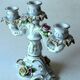 Porcelain candle holder from the 1960s, by AKKaiser, with 3 arms, vintage