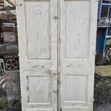 Ancienne paire de portes d'entrée en chêne