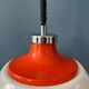 Suspension Space Age massive in white plexiglass Mid-Century with a red top cap.