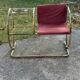 Vintage brass bench, 1960s