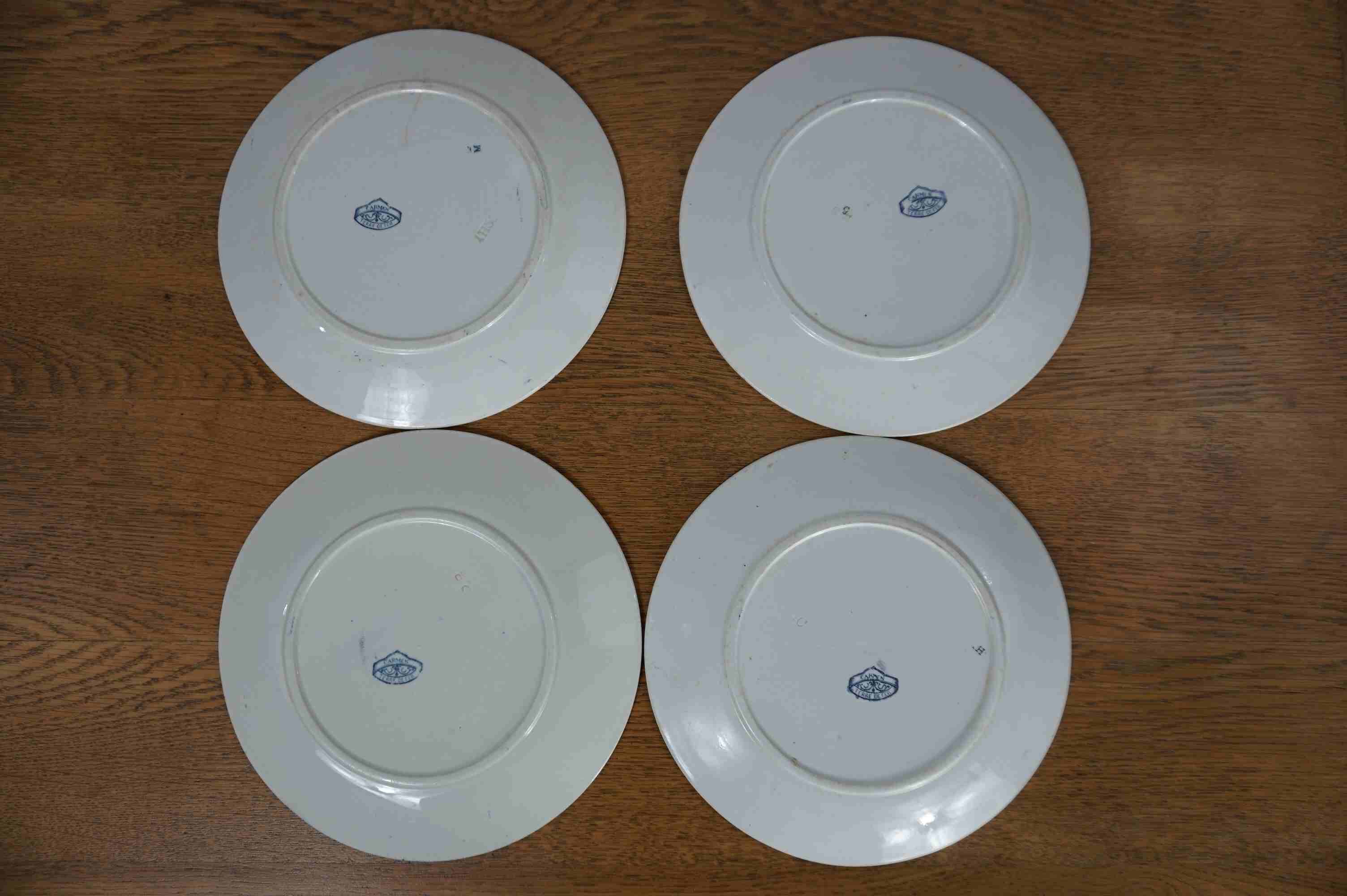 4 Sarreguemines “Carmen” flat plates