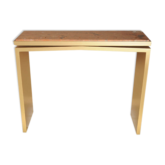 Arch gold marble top console table
