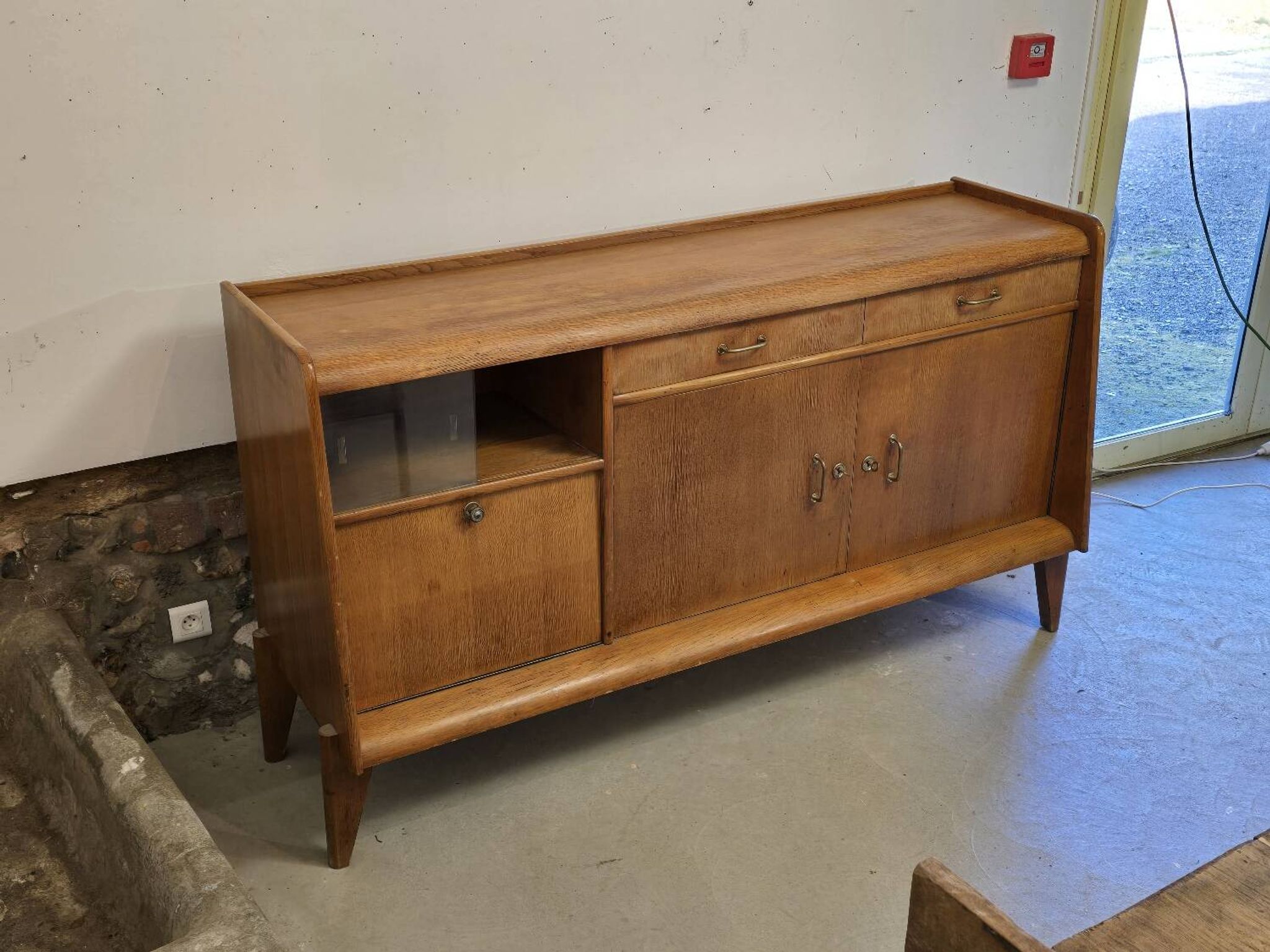 Enfilade 1950 avec vitrine