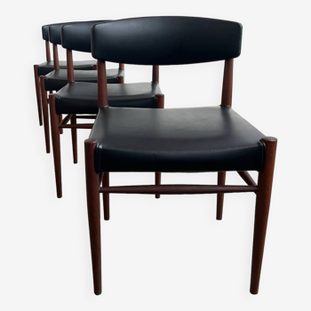 4 chaises scandinaves en teck