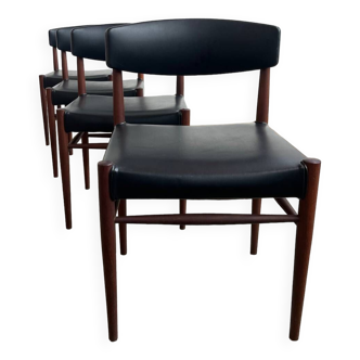 4 Scandinavian teak chairs