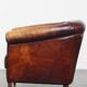Cowhide Leather Club Chair in English Style
