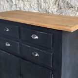 Craft furniture or top black and wood sideboard