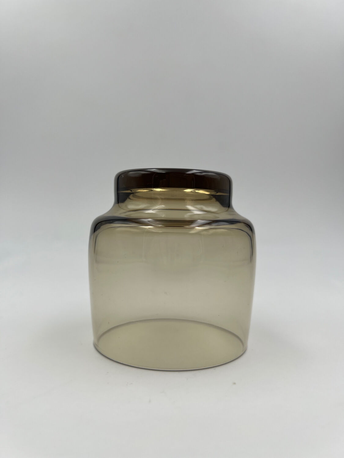 Eight smoked glass water glasses