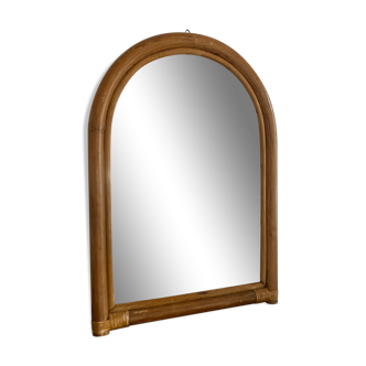 Vintage bamboo arched mirror 33x45cm