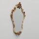 Italian Rococo Style Cream and Gilt Wall Mirror with Shell Crest, 20th Cent