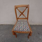 1 chaise ancienne à croisillon charles x  période restauration