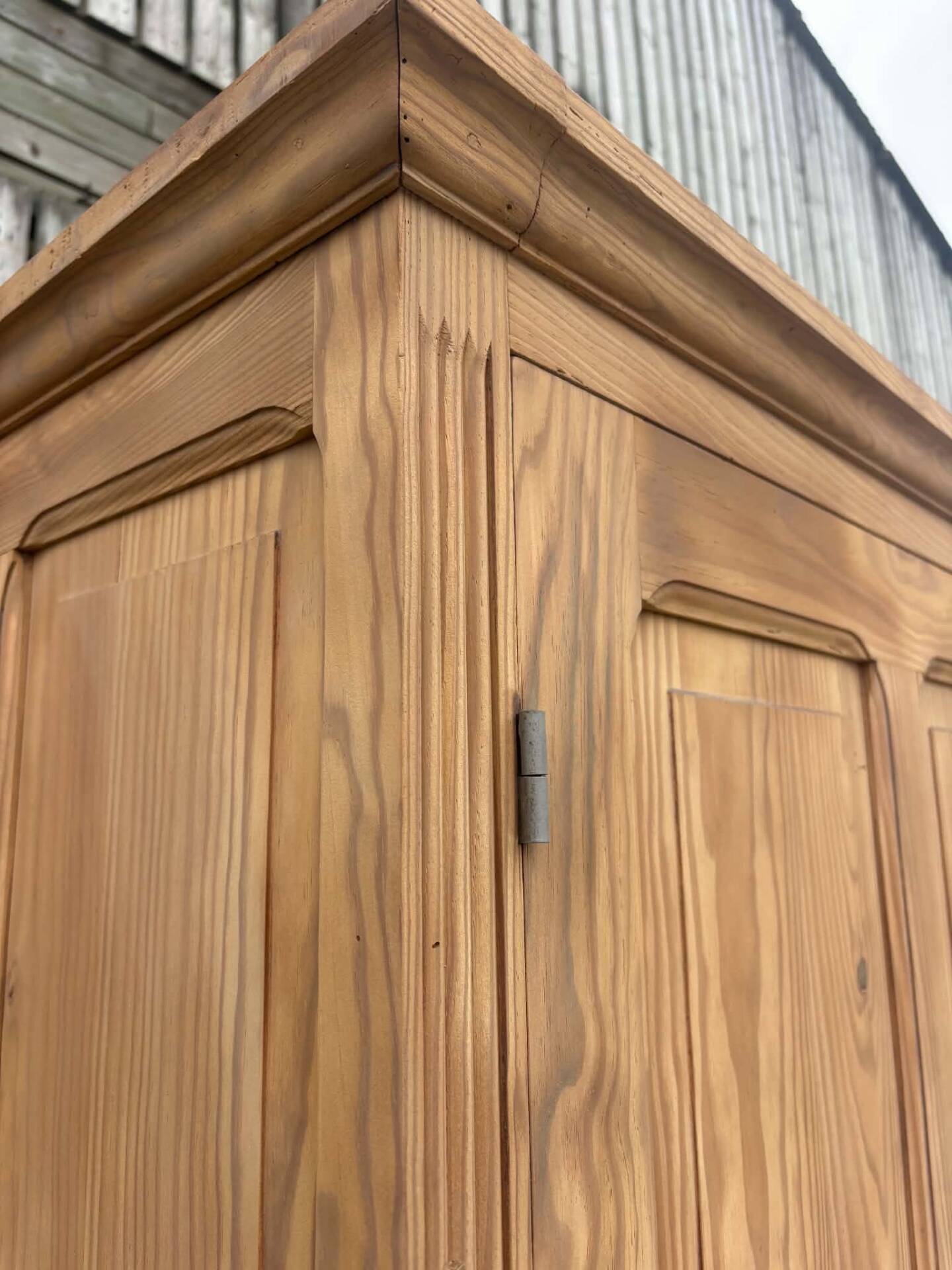 Parisian wardrobe / vintage wardrobe in raw wood