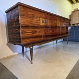 Zebra wood sideboard, vintage Italian style from the 50s