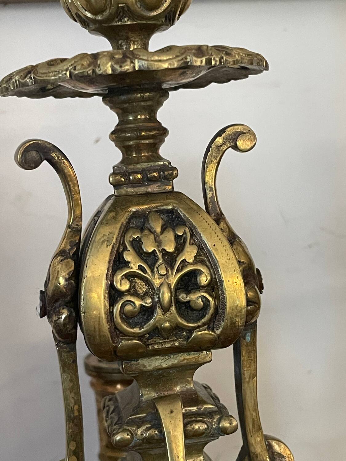 19th century gilded bronze candlestick