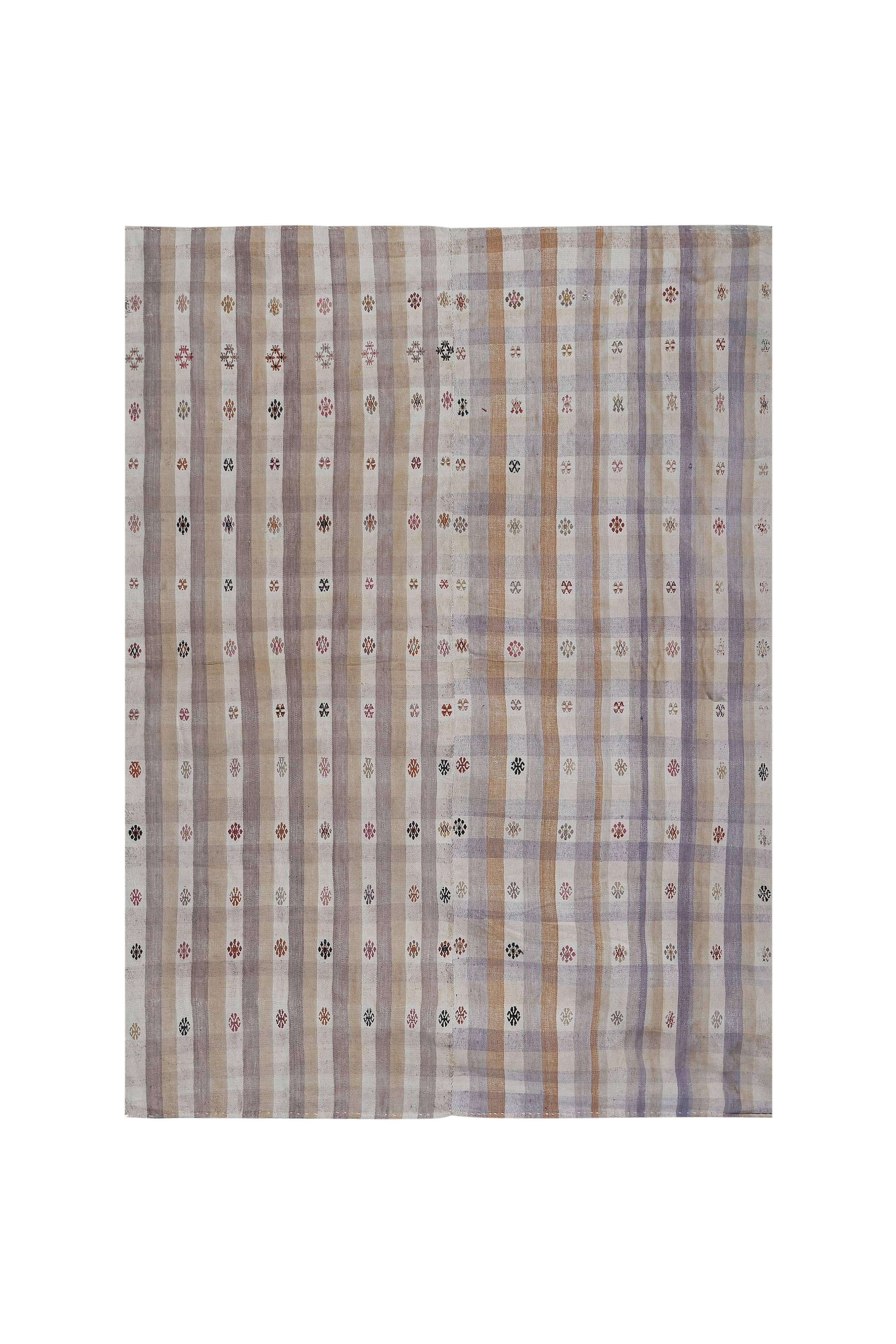 Vintage Turkish Oushak Rug Handwoven 182x260 cm