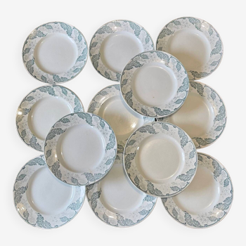 Set of 12 Saint Amand plates