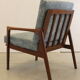 Mid century teak Armchair 'Mettmann' - reupholstered