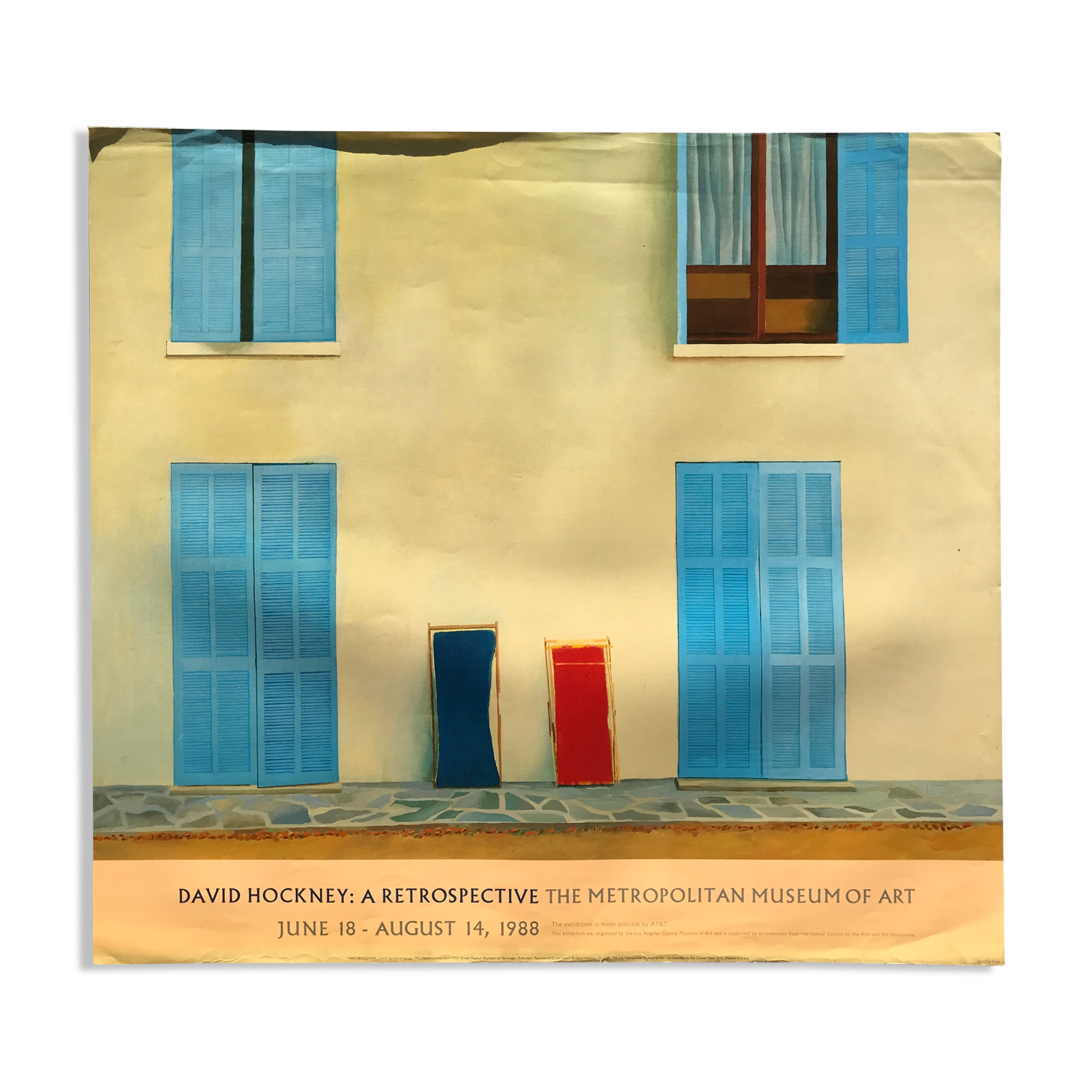 Exhibition poster by David Hockney The Metropolitan Museum of Art, 1988 (Large format)