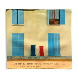 Exhibition poster by David Hockney The Metropolitan Museum of Art, 1988 (Large format)