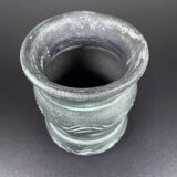 Small black vase with green waves