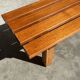 Vintage handmade robust slatted BENCH, Netherlands 1970s