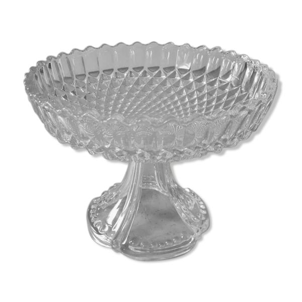 Compotier verre pointes de diamant