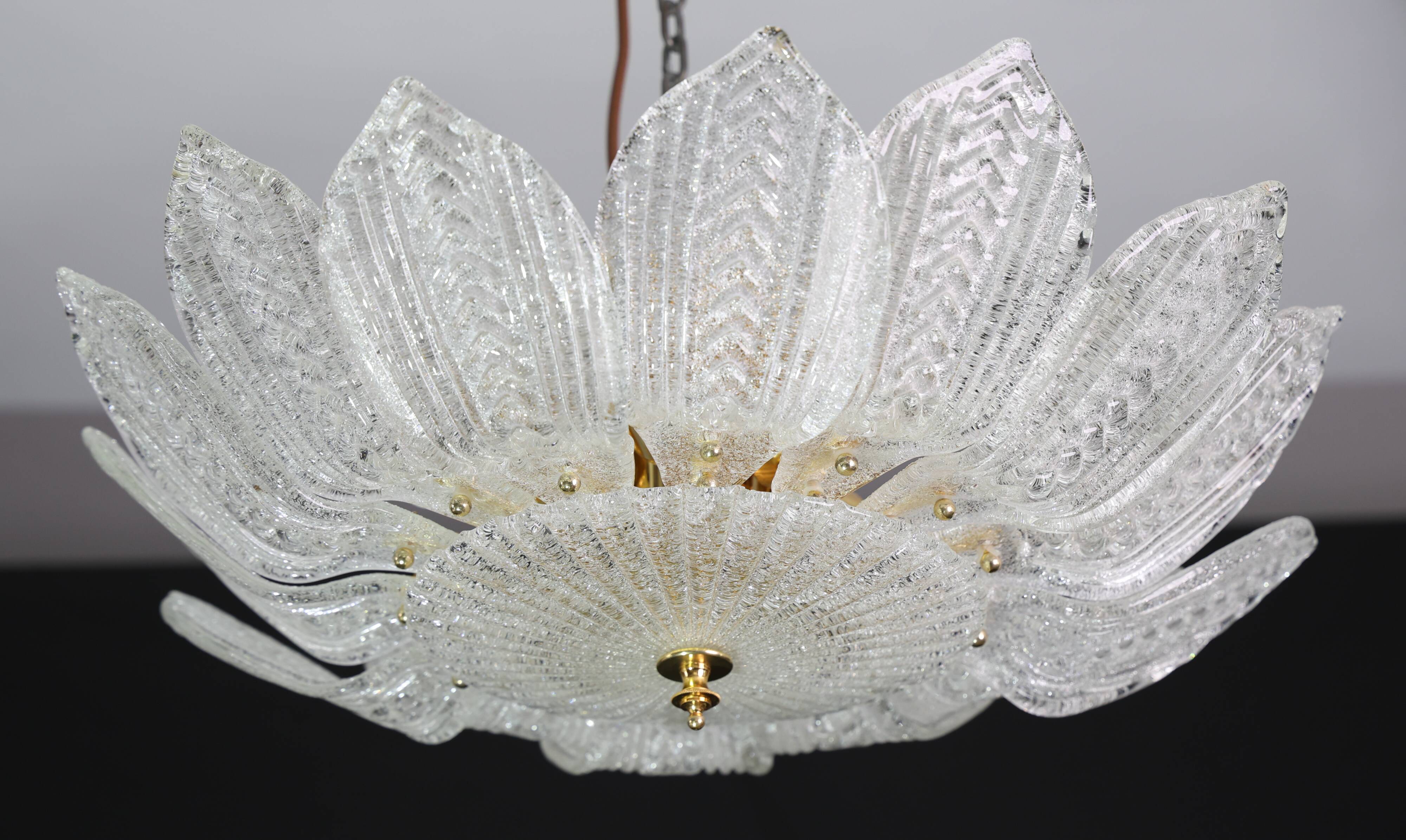 Como, Italian Murano Glass Ceiling Light or Flush Mount, 1980s