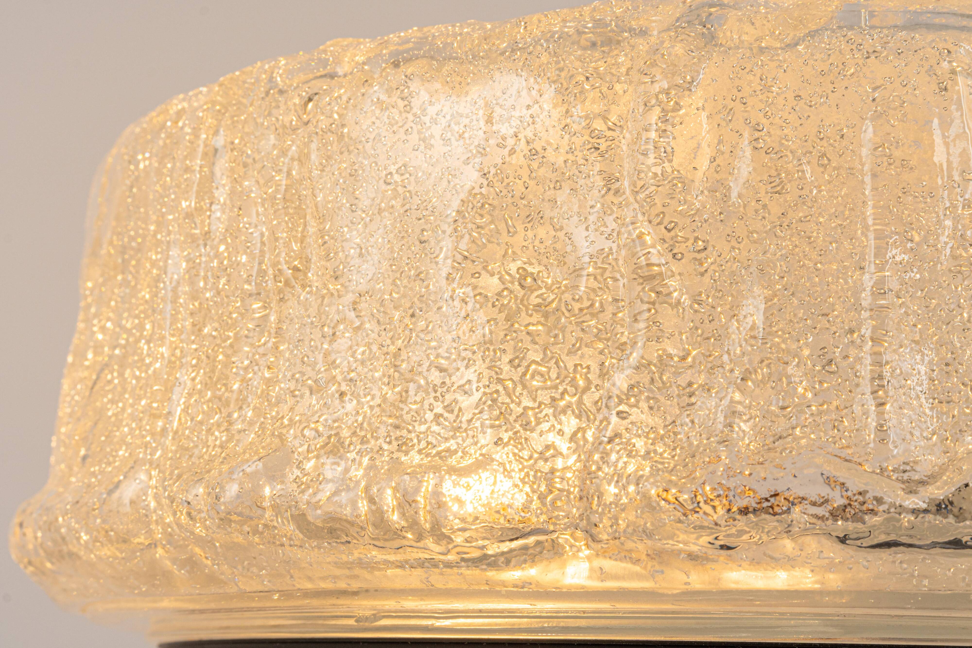 Round Murano glass ceiling light by Limburg, Germany, 1970s