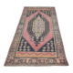Pink & Navy Blue Persian Rug, 123x234Cm