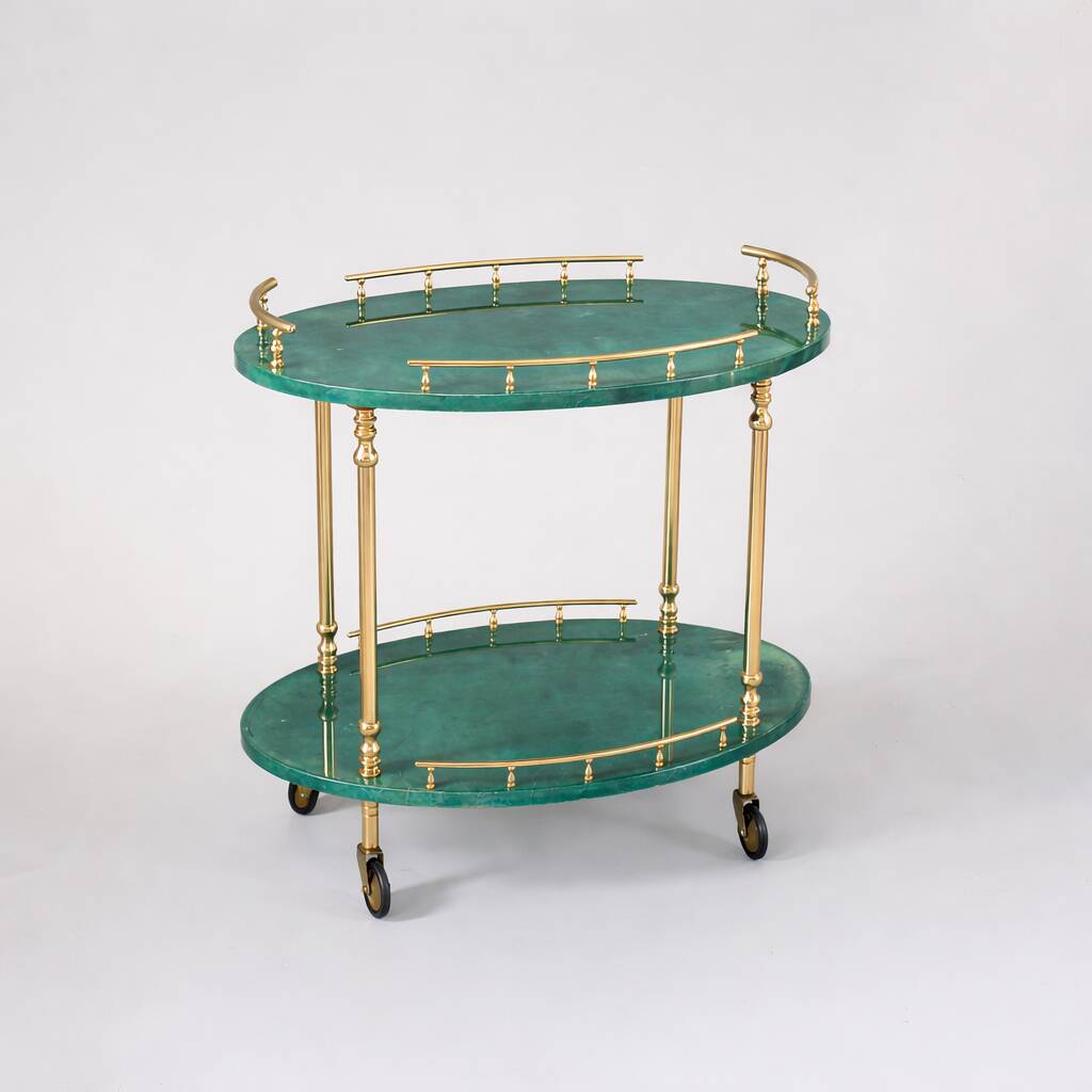 Bar cart by Aldo Tura, Italy, 1970s.