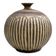 Grand vase en  céramique grès chamotté & sculpté, 1970