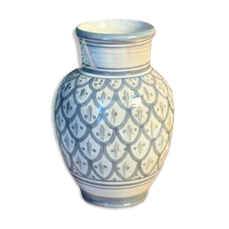 Artisanal vase bulging Kasbah Tazarine Grey