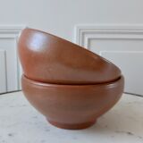 Duo of vintage sandstone salad bowls Made in France
