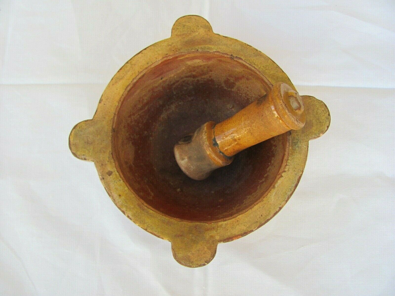 Mortar and its pestle - ceramic Vallauris