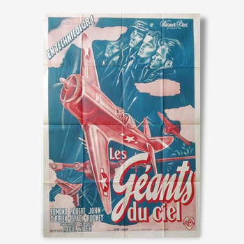 Film poster vintage old giants of the sky aviation aircraft