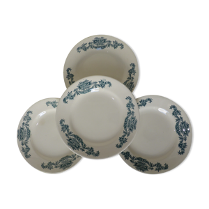 4 assiettes plates en