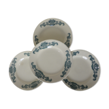4 assiettes plates en terre de fer de Longchamp modèle Lutèce 220602