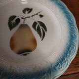Dessert plates set of four Clairefontaine pear barbotine