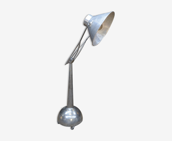 Lampadaire Projecteur d'atelier Industriel réglables en métal 1950