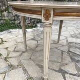 Louis XVI style round table in painted wood