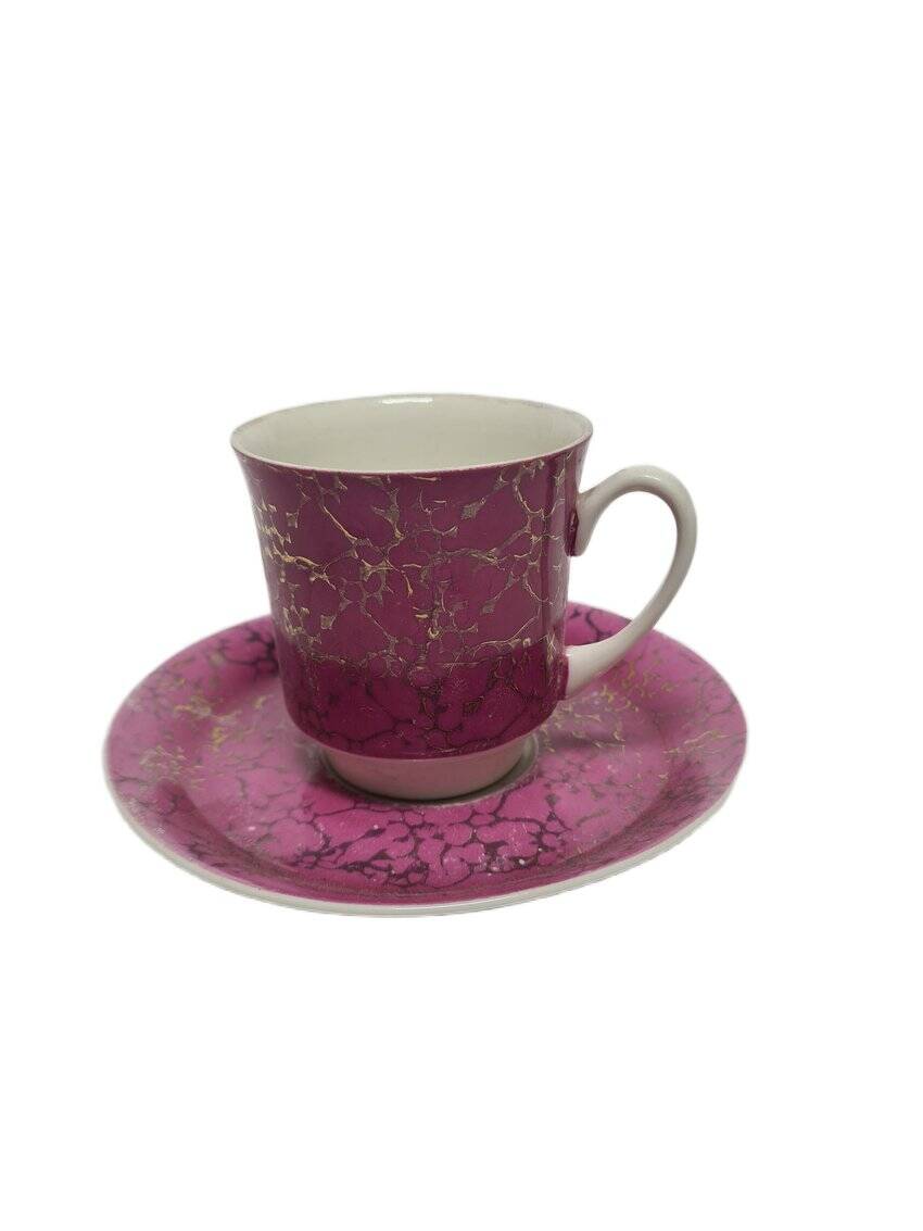 Vintage Polish cup and saucer from Ćmielów pottery, 1970s, set of 2