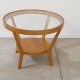 Table basse vitrée entièrement rénovée par Kropacek & Kozelka, 1944