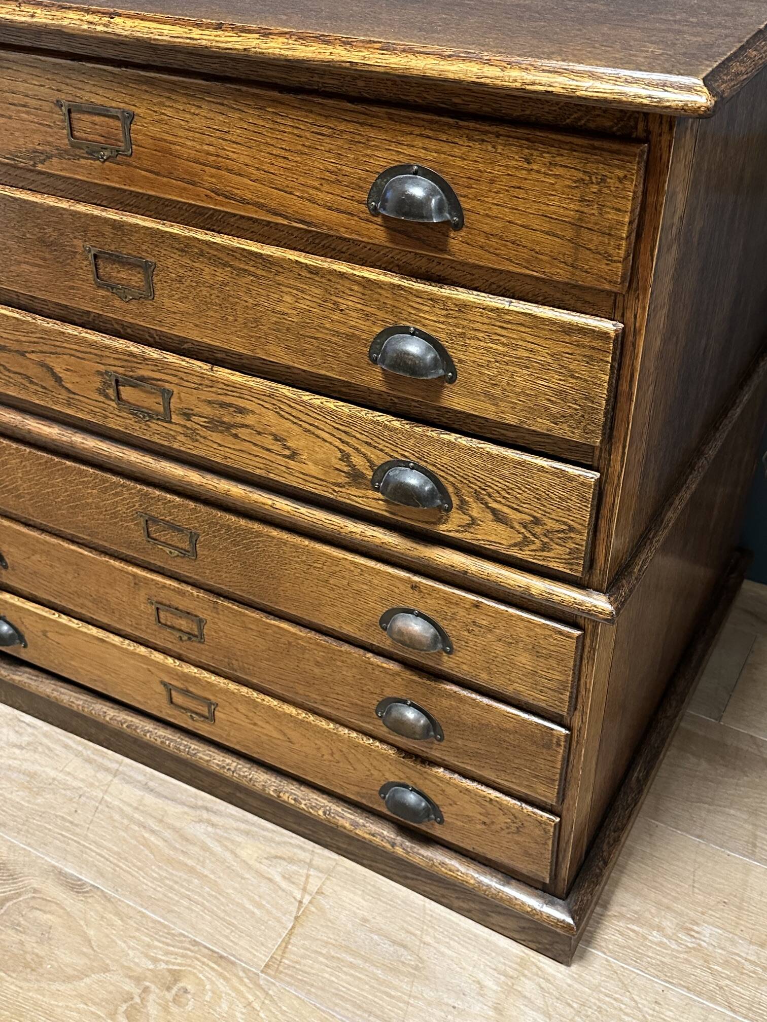 Antique oak drawing cabinet / map cabinet / architect's cabinet