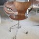 Chaise de bureau en palissandre 3217 d'Arne Jacobsen, Fritz Hansen.