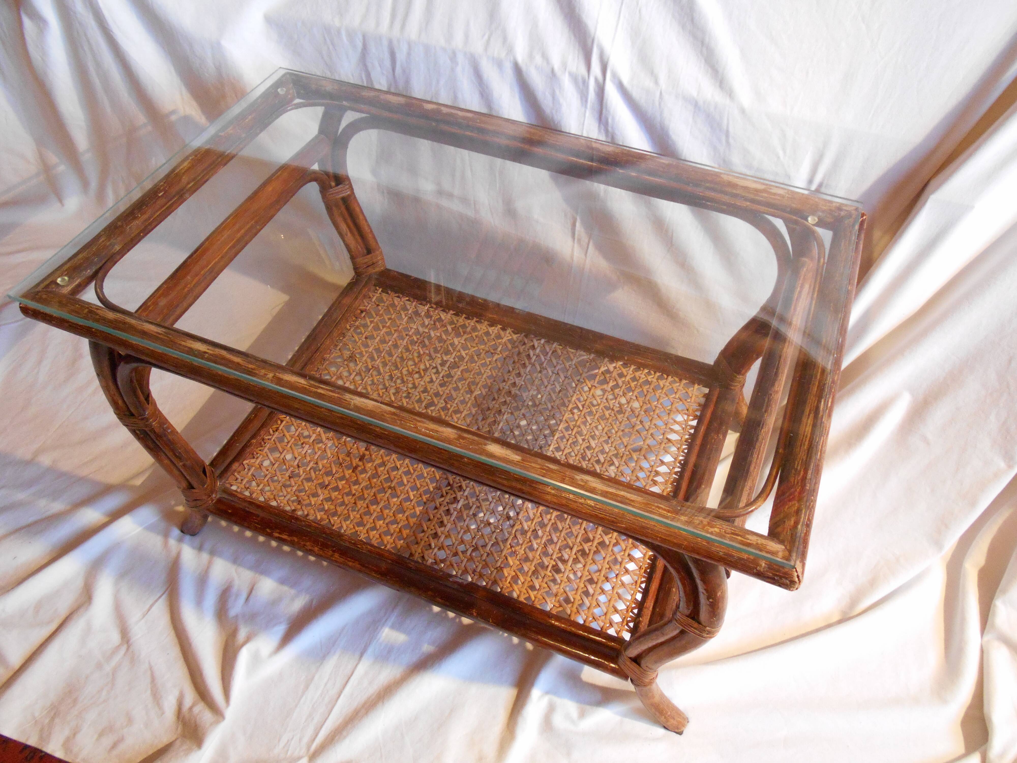 Rattan coffee table